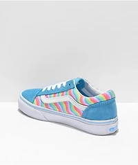 Vans Old Skool Wavy Rainbow Blue Skate Shoes
