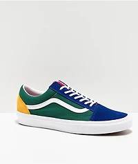 Vans Old Skool Yacht Club Blue, Green, Yellow & Red Skate Shoes