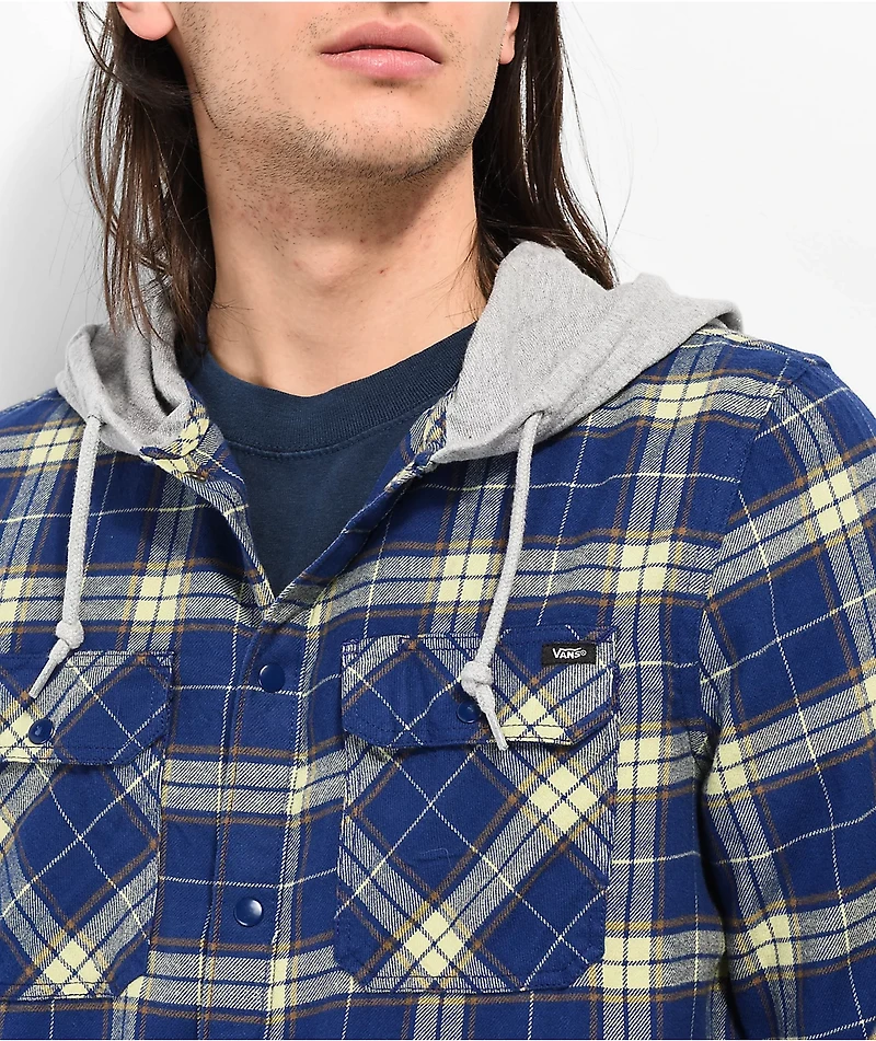Vans Parkway II Blue Depths & Winter Pear Hooded Flannel Shirt