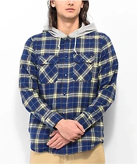 Vans Parkway II Blue Depths & Winter Pear Hooded Flannel Shirt