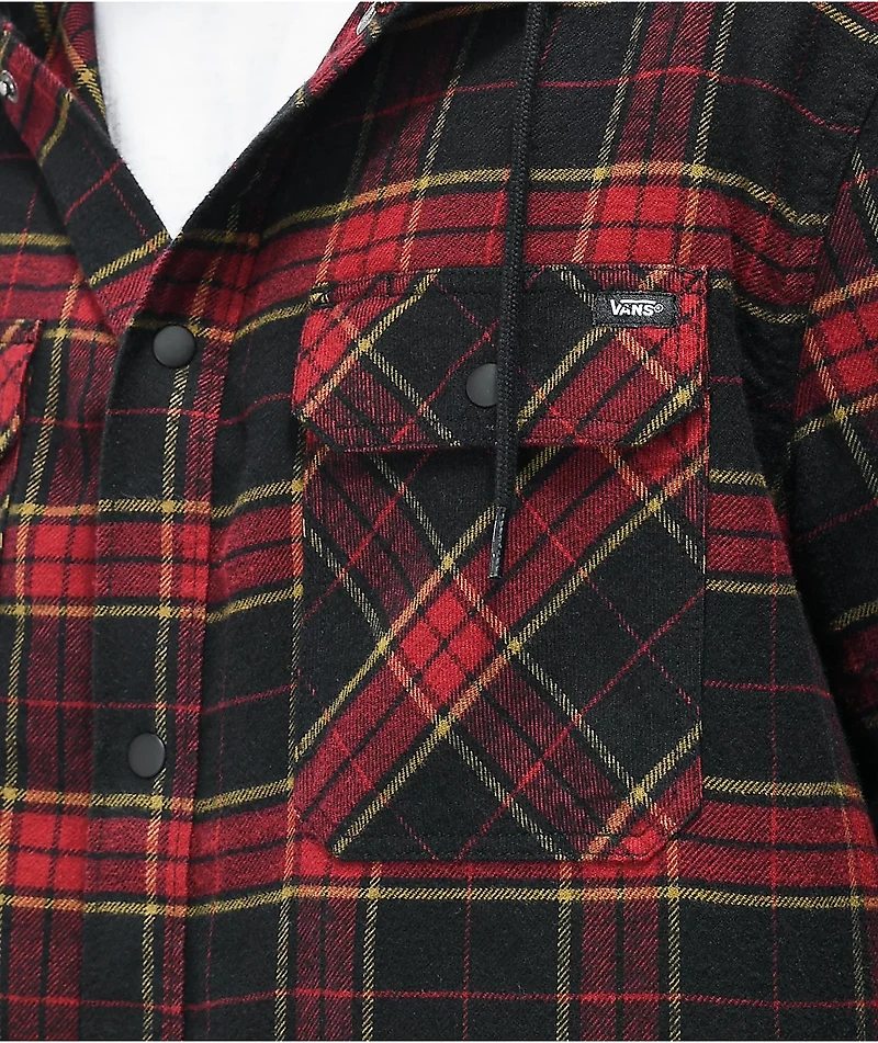 Vans Parkway II Pomegranate & Black Hooded Flannel Shirt