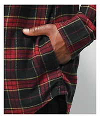 Vans Parkway II Pomegranate & Black Hooded Flannel Shirt