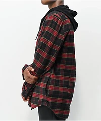 Vans Parkway II Pomegranate & Black Hooded Flannel Shirt