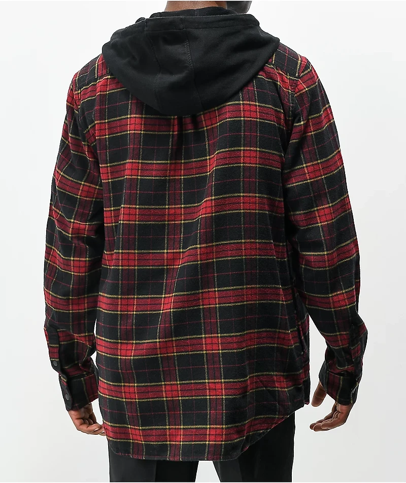Vans Parkway II Pomegranate & Black Hooded Flannel Shirt