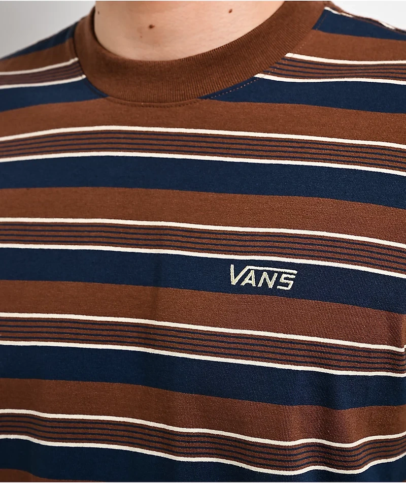 Vans Pismo Stripe Brown & Blue Knit Boxy T-Shirt