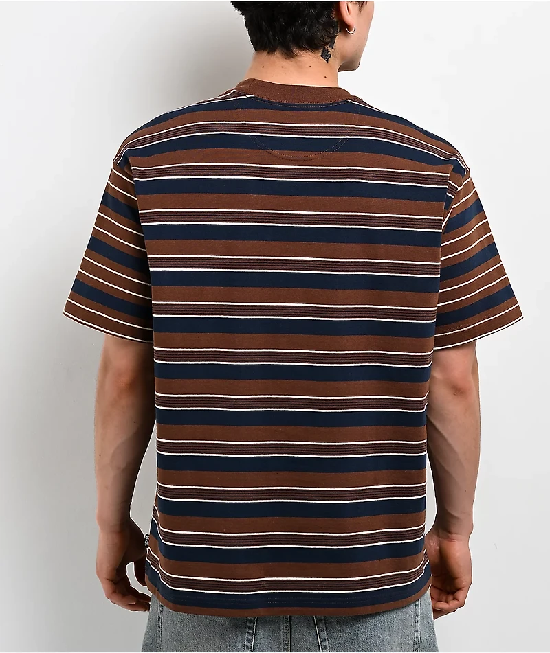 Vans Pismo Stripe Brown & Blue Knit Boxy T-Shirt