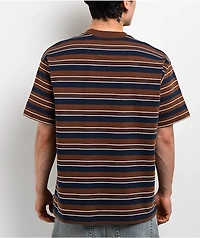 Vans Pismo Stripe Brown & Blue Knit Boxy T-Shirt
