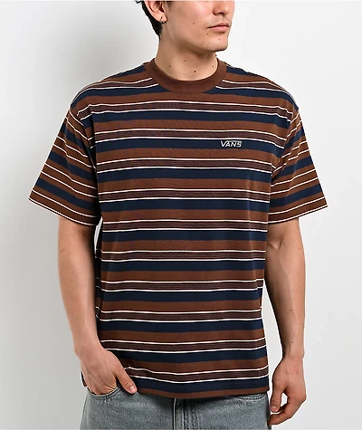 Vans Pismo Stripe Brown & Blue Knit Boxy T-Shirt