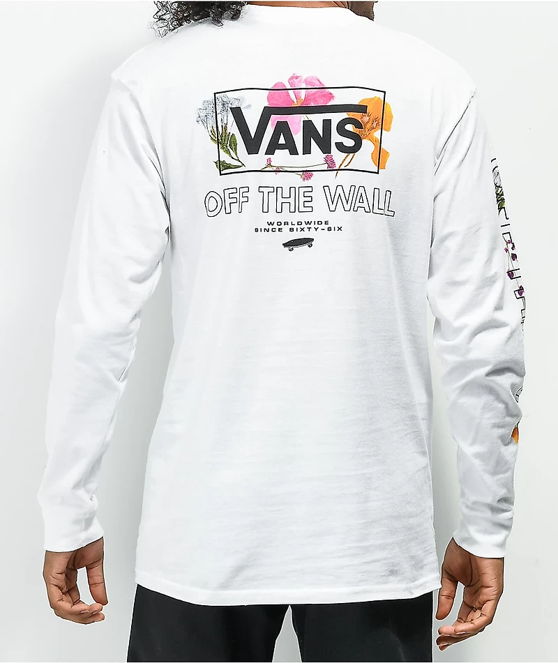 Vans Pressed Floral White Long Sleeve T-Shirt