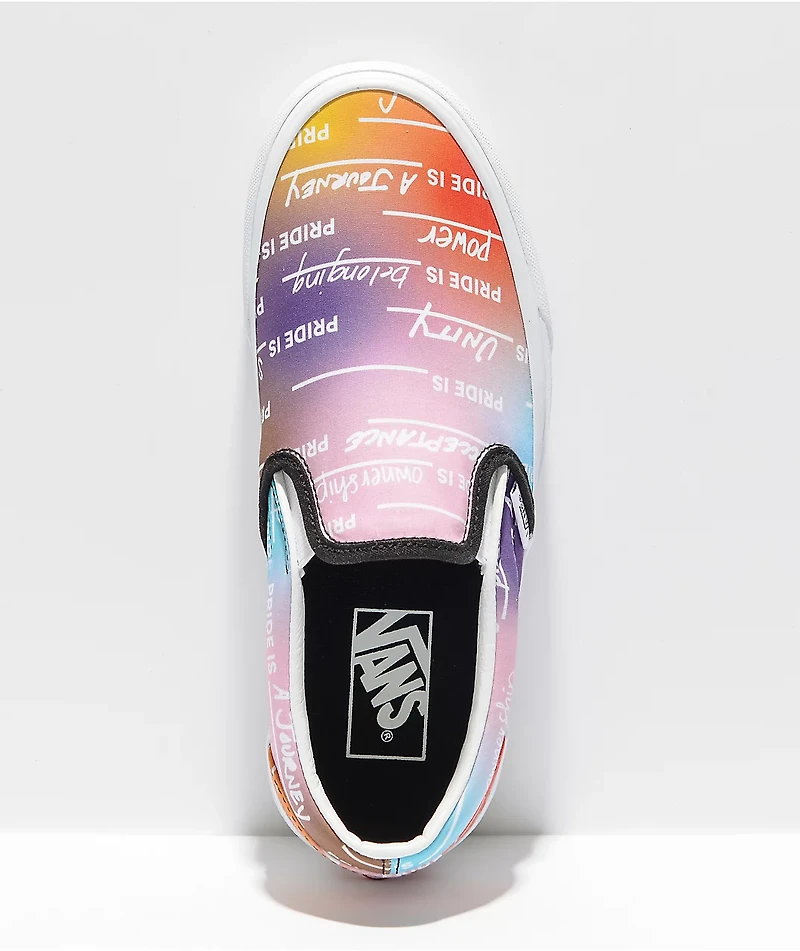 Vans Pride Rainbow & White Skate Shoes