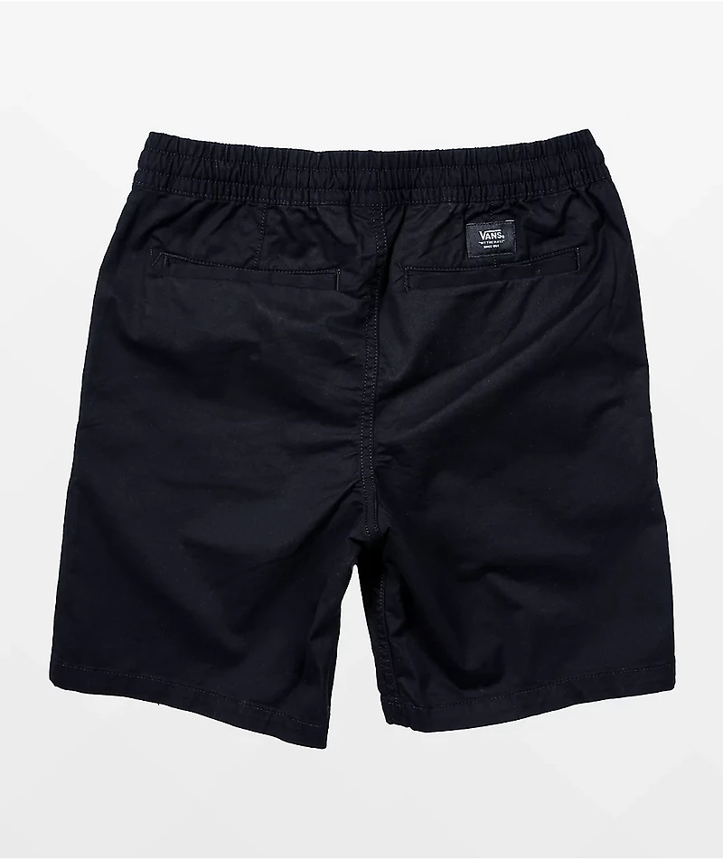 Vans Range Black Elastic Waist Shorts