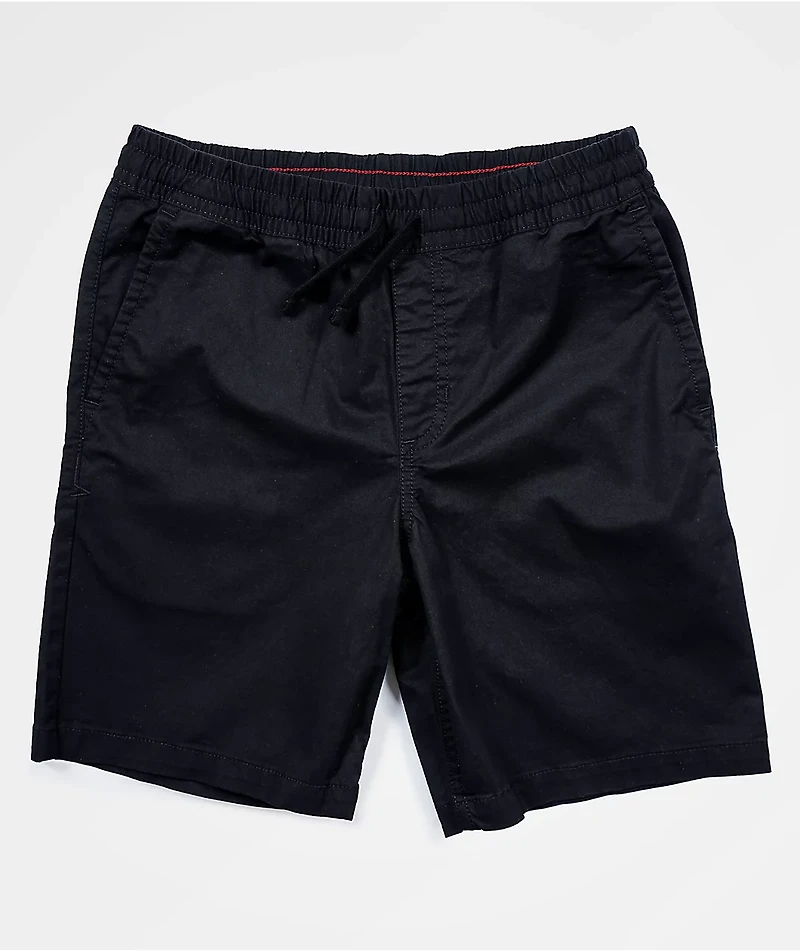 Vans Range Black Elastic Waist Shorts