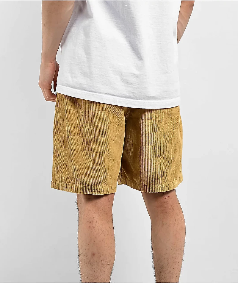 Vans Range Checkered Corduroy Tan Skate Shorts