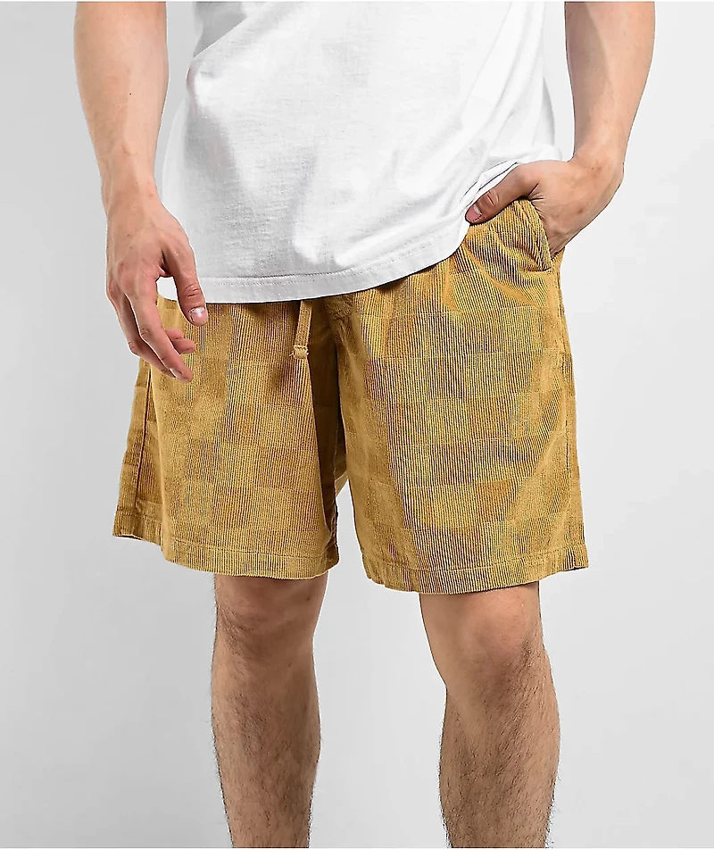 Vans Range Checkered Corduroy Tan Skate Shorts
