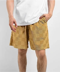 Vans Range Checkered Corduroy Tan Skate Shorts