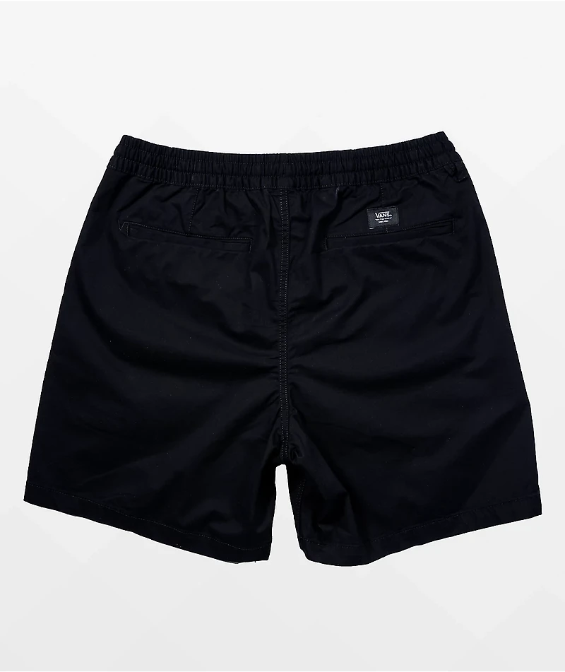 Vans Range Relaxed Black Elastic Waist Shorts