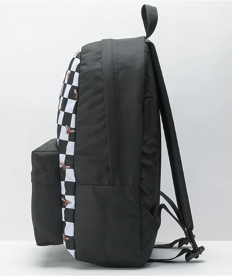 Vans Realm Bee Checkered Black & White Backpack