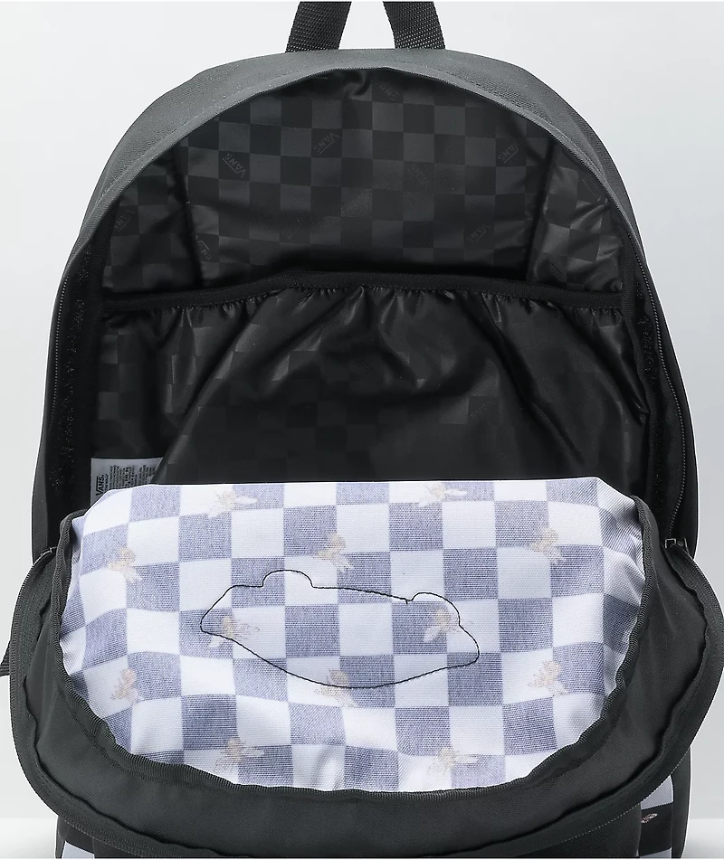 Vans Realm Bee Checkered Black & White Backpack