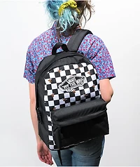 Vans Realm Bee Checkered Black & White Backpack