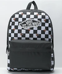 Vans Realm Bee Checkered Black & White Backpack