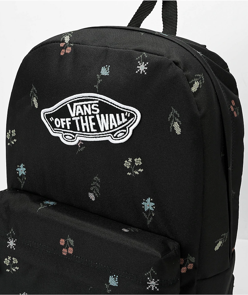 Vans Realm Black Rose Smoke Backpack