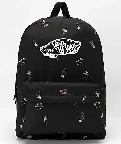 Vans Realm Black Rose Smoke Backpack