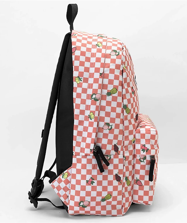 Vans Realm Sunbaked Marshmallow Checkered Backpack Arden Fair