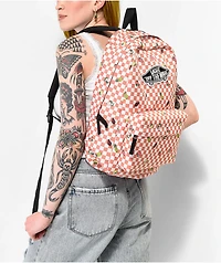 Vans Realm Sunbaked & Marshmallow Checkered Backpack