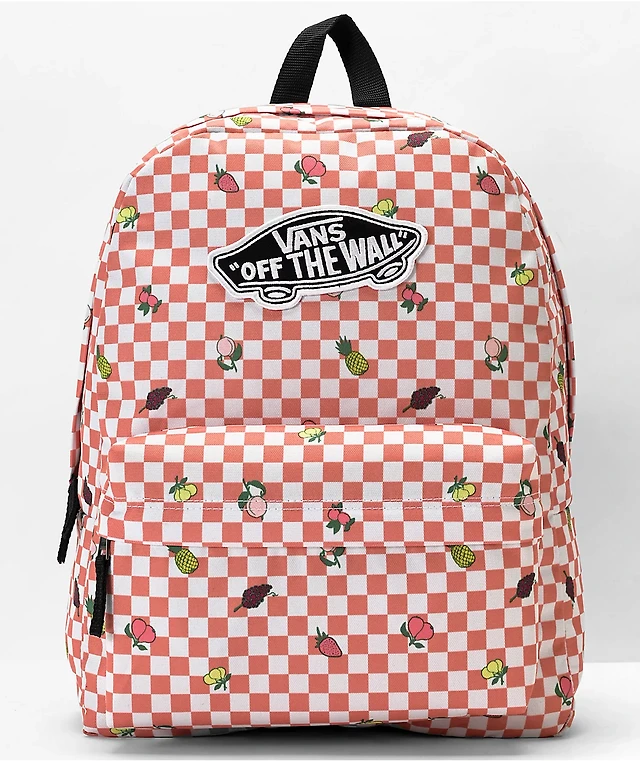 Vans Realm Sunbaked Marshmallow Checkered Backpack at Hamilton