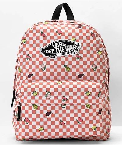 Vans Realm Sunbaked & Marshmallow Checkered Backpack