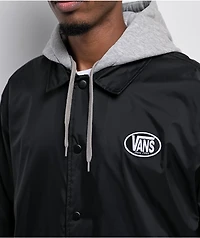 Vans Riley Black Hooded Coaches Jacket