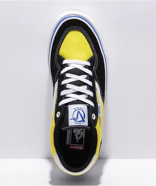 Vans Rowan Pro Black Dazzling Yellow Skate Shoes Mission Valley
