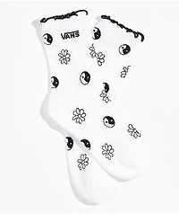 Vans Ruffled Up Yin Yang White Crew Socks