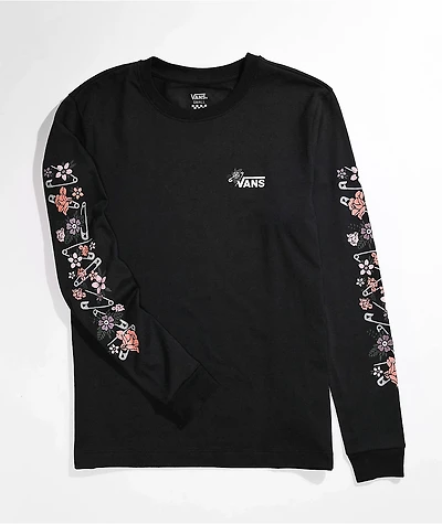 Vans Safety Pinz Black Long Sleeve T-Shirt