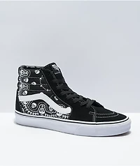 Vans Sk8-Hi Bandana Black & White Skate Shoes