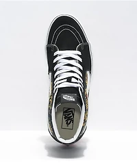 Vans Sk8-Hi Beauty Skull Black & White Skate Shoes