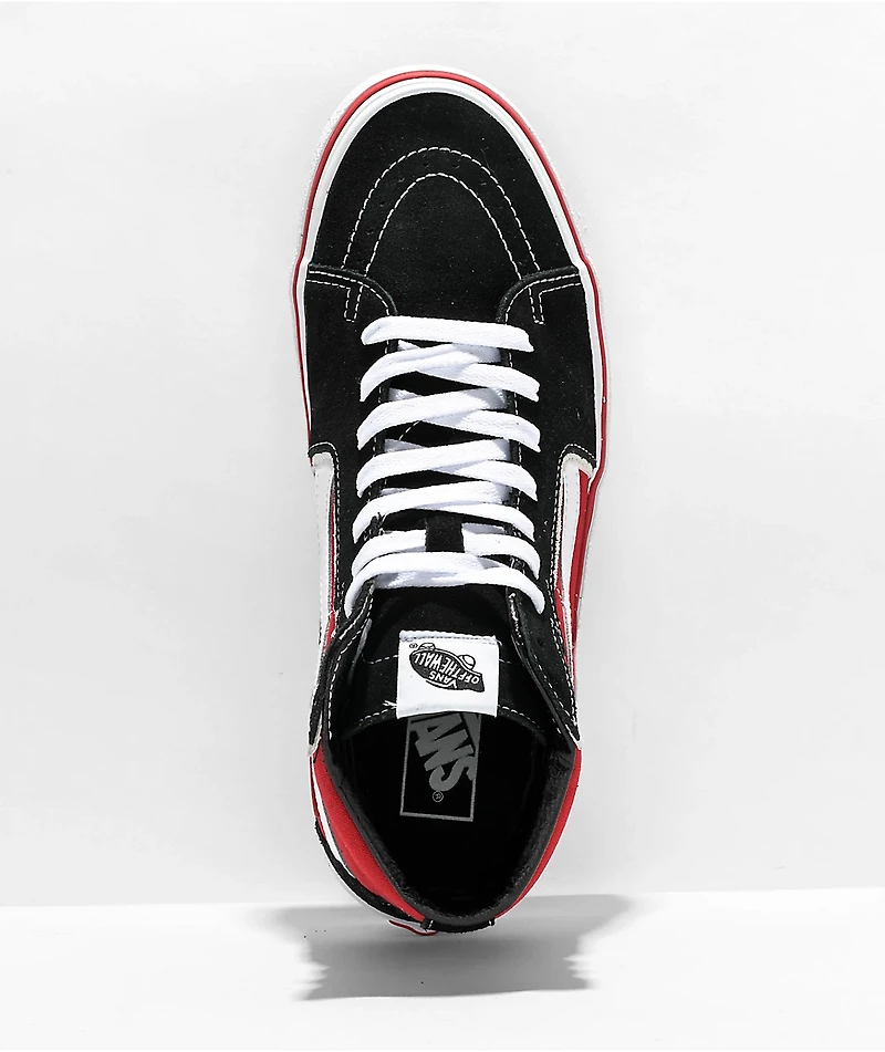 Vans Sk8-Hi Bolt Black & Red Skate Shoes