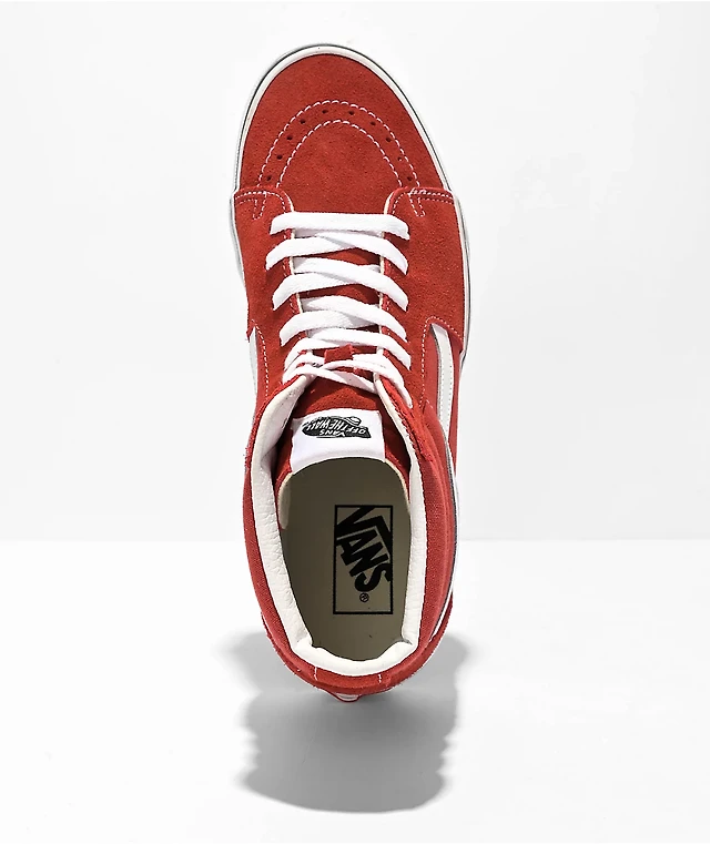 Vans Sk8-Hi Bossa Nova Red Skate Shoes Connecticut Post Mall