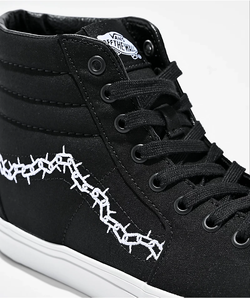 Vans Sk8-Hi Chain Black & White Skate Shoes