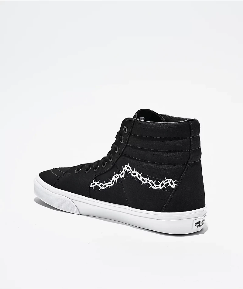Vans Sk8-Hi Chain Black & White Skate Shoes