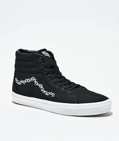 Vans Sk8-Hi Chain Black & White Skate Shoes