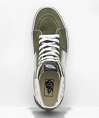 Vans Sk8-Hi Desert Skulls Grape Leaf & White Skate Shoes