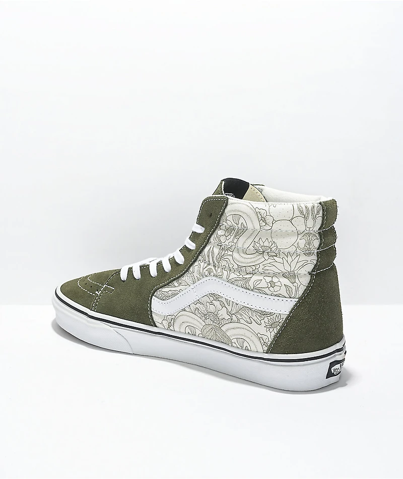 Vans Sk8-Hi Desert Skulls Grape Leaf & White Skate Shoes