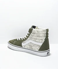 Vans Sk8-Hi Desert Skulls Grape Leaf & White Skate Shoes