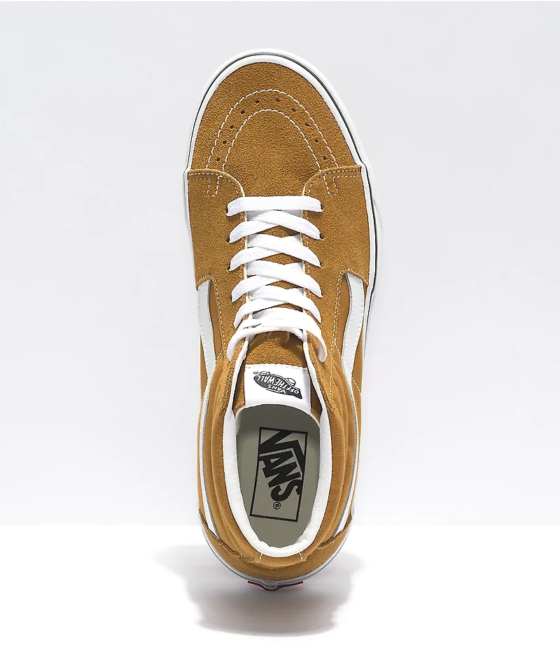 Vans Sk8-Hi Golden Brown & White Skate Shoes