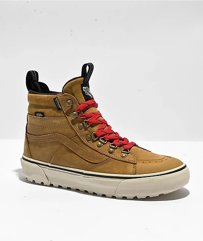 Vans Sk8-Hi MTE-2 Pop Lace Tan & Red Shoes