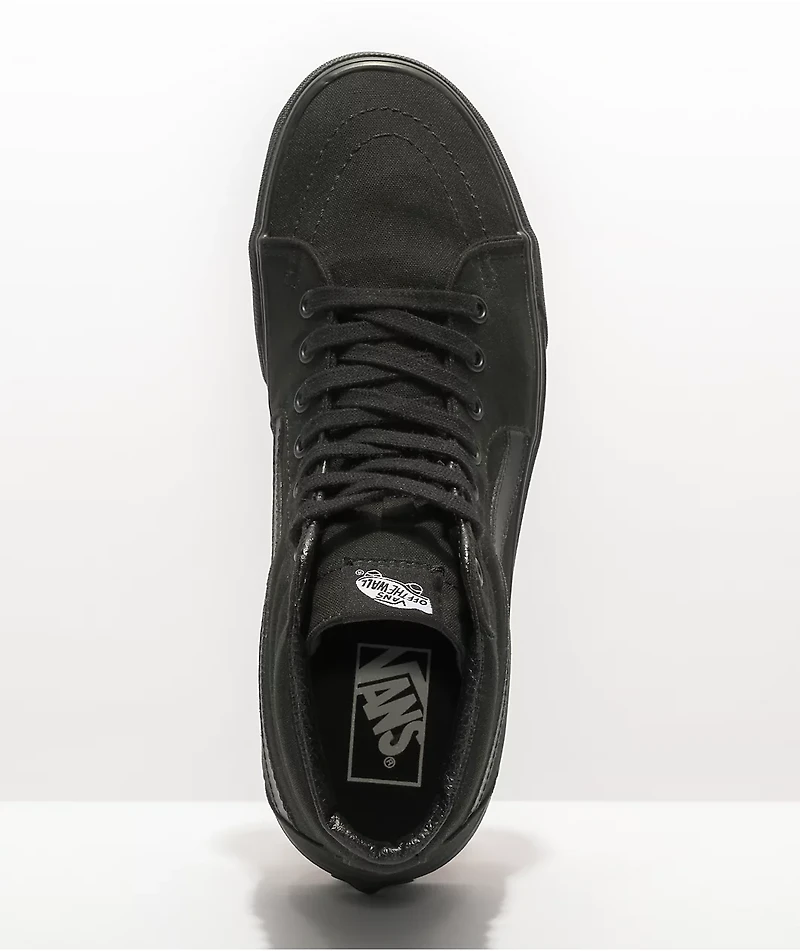 Vans Sk8-Hi Mono Black Skate Shoes