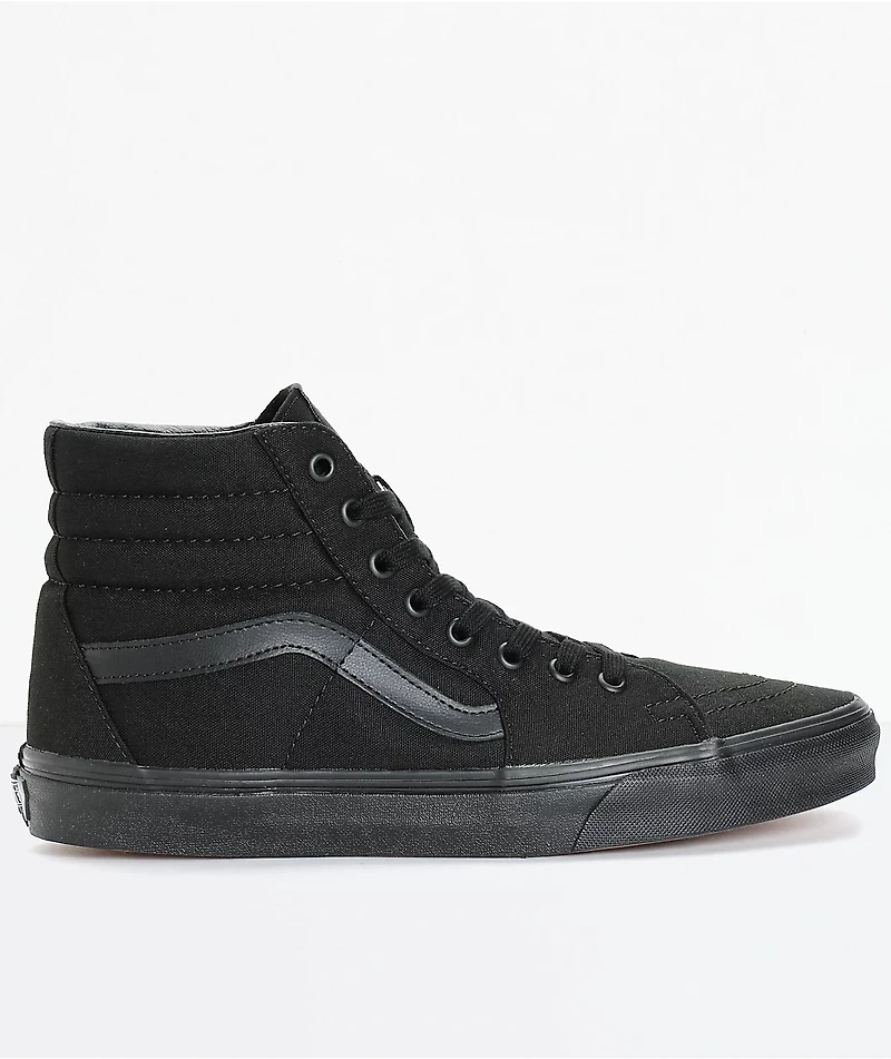 Vans Sk8-Hi Mono Black Skate Shoes