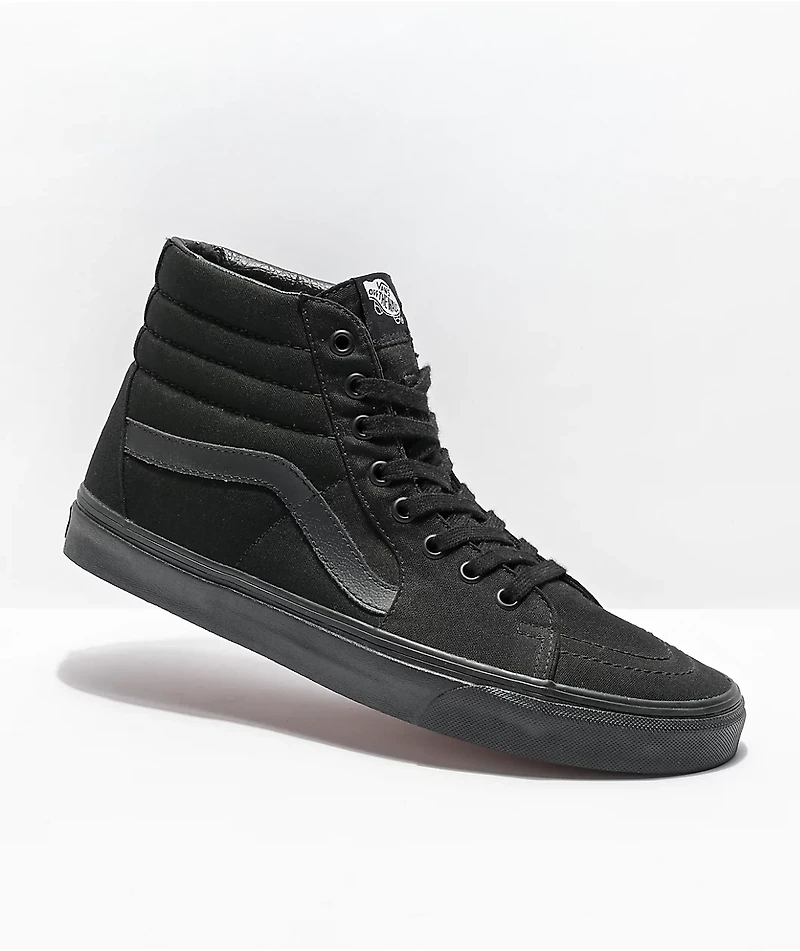Vans Sk8-Hi Mono Black Skate Shoes