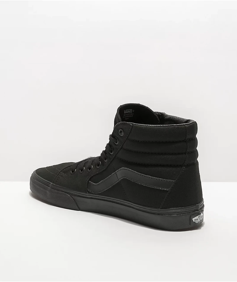 Vans Sk8-Hi Mono Black Skate Shoes